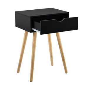 Bijzettafel met lade nachtkastje 60x40x29,5 cm - 3 varianten