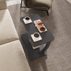 Bijzettafel Stattela op wielen C-vorm 59x35x56 cm [en.casa]