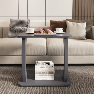 Bijzettafel Stattela op wielen C-vorm 59x35x56 cm [en.casa]