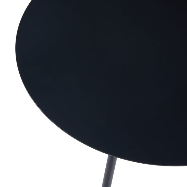 [en.casa] Bijzettafel Sula metaal rond zwart - 2 varianten