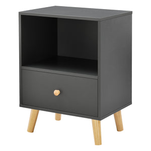 Nachtkastje Sundsvall met lade en open vak 54x40x30 cm - 4 varianten