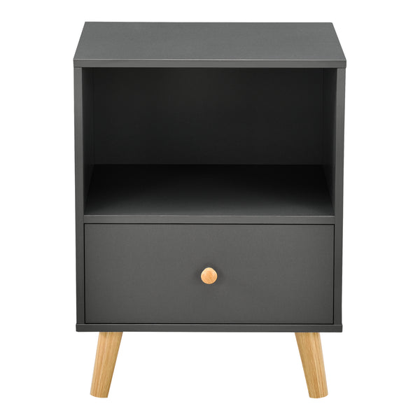 Nachtkastje Sundsvall met lade en open vak 54x40x30 cm - 4 varianten