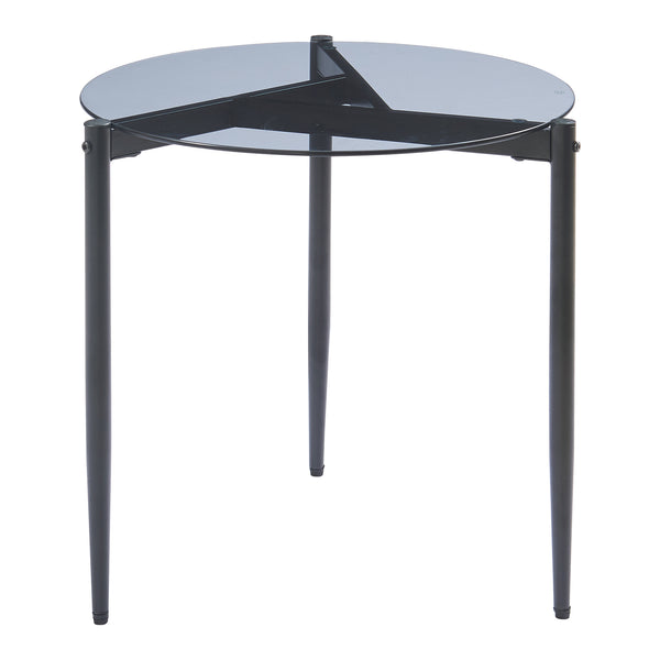 Bijzettafel Ulökantaa rond rookglas 50x50 cm [en.casa]