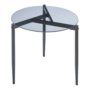 Bijzettafel Ulökantaa rond rookglas 50x50 cm [en.casa]