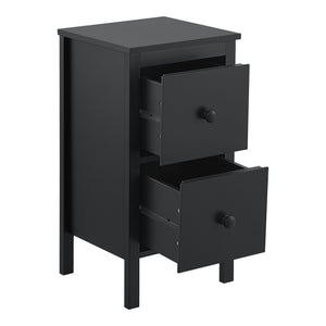 Bijzettafel Urjala nachtkastje 52x27x25 cm zwart [en.casa]