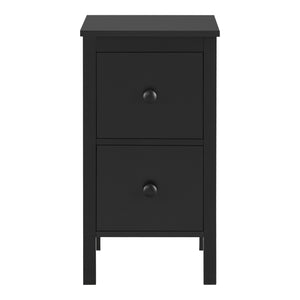 Bijzettafel Urjala nachtkastje 52x27x25 cm zwart [en.casa]