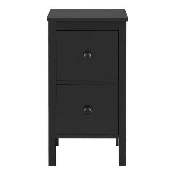Bijzettafel Urjala nachtkastje 52x27x25 cm zwart [en.casa]