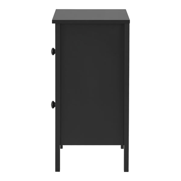 Bijzettafel Urjala nachtkastje 52x27x25 cm zwart [en.casa]