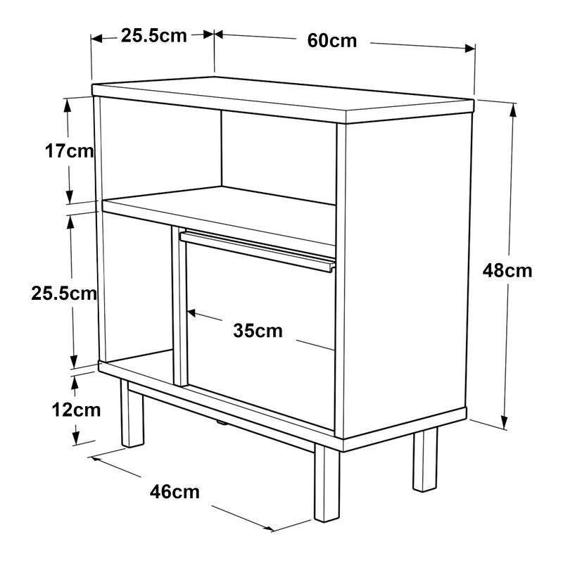 Maatschets Bijzettafel Vesanto 60x60x25,5 cm [en.casa]