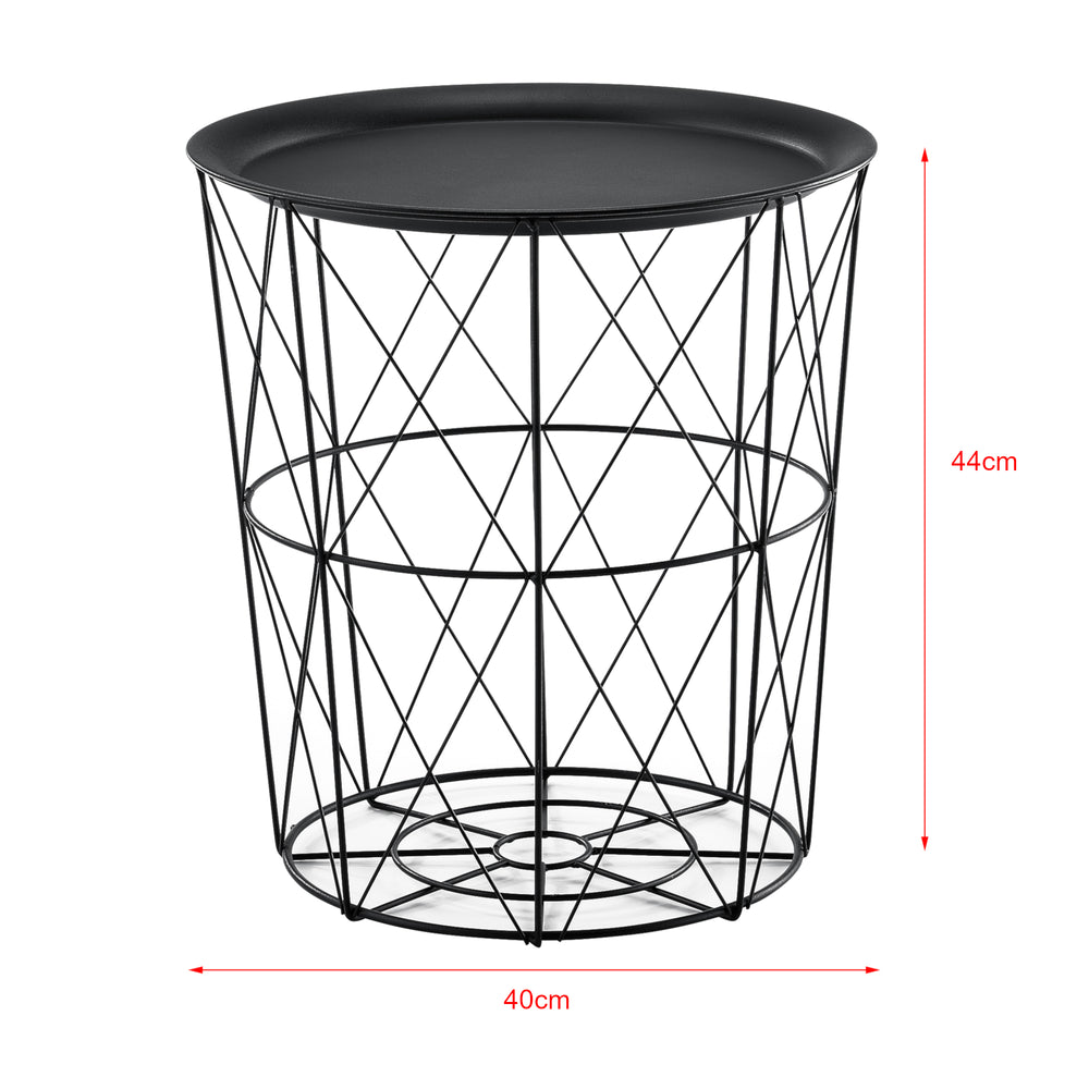 3-delige set metalen mand bijzettafel Worcester en.casa - premiumXL