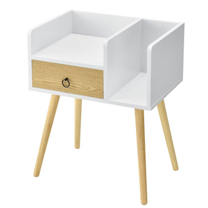 Moderne nachtkastje Lucia 64x50x36 cm met 1 lade en 2 open vakken - verschillende kleuren