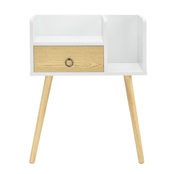 Moderne nachtkastje Lucia 64x50x36 cm met 1 lade en 2 open vakken - verschillende kleuren