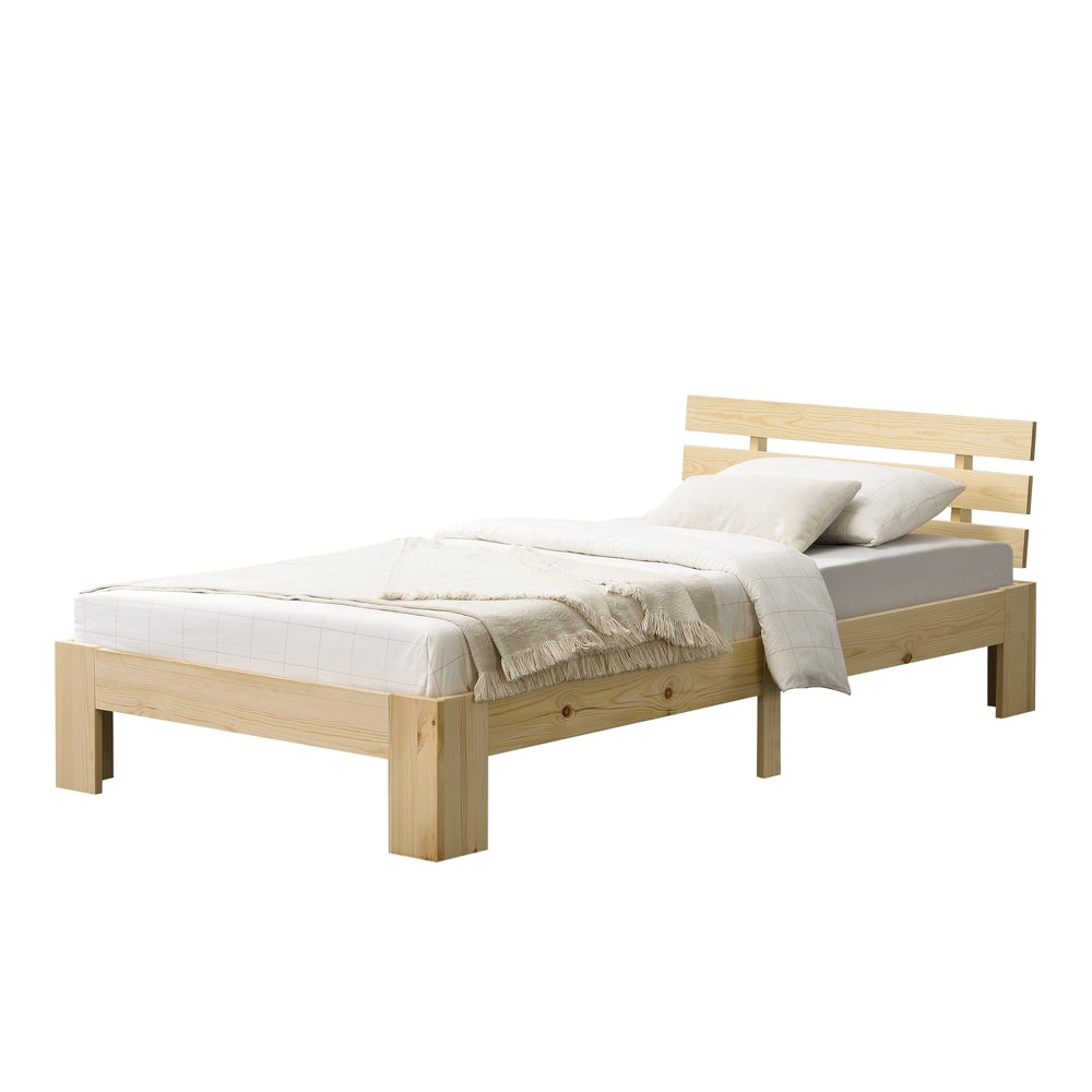 Holzbett Nivala met hoofdbord div. kleuren en maten en.casa - premiumXL
