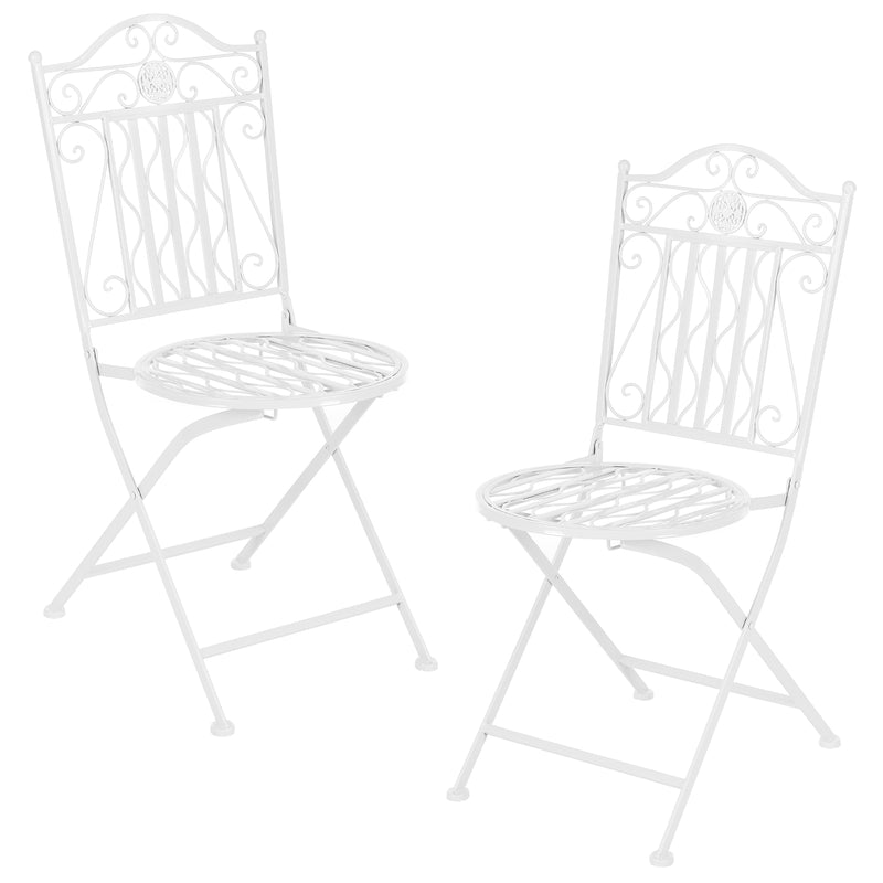 Maatschets Bistroset Biella metaal tuintafel met 2 tuinstoelen - 3 varianten