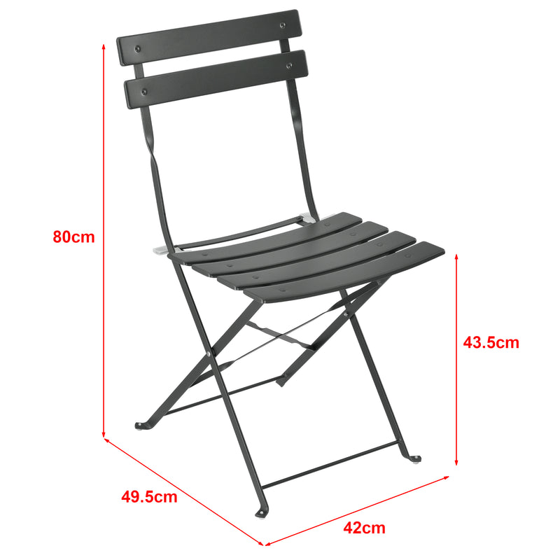 Maatschets Bistroset Caprile metaal tuintafel met 2 tuinstoelen [en.casa]