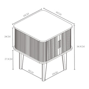 Bijzettafel Tysvær bamboe 59x45x45 cm [en.casa]