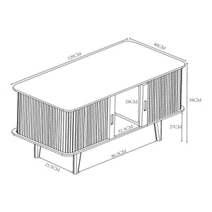 TV meubel Tysvær 120x40x58 cm [en.casa]