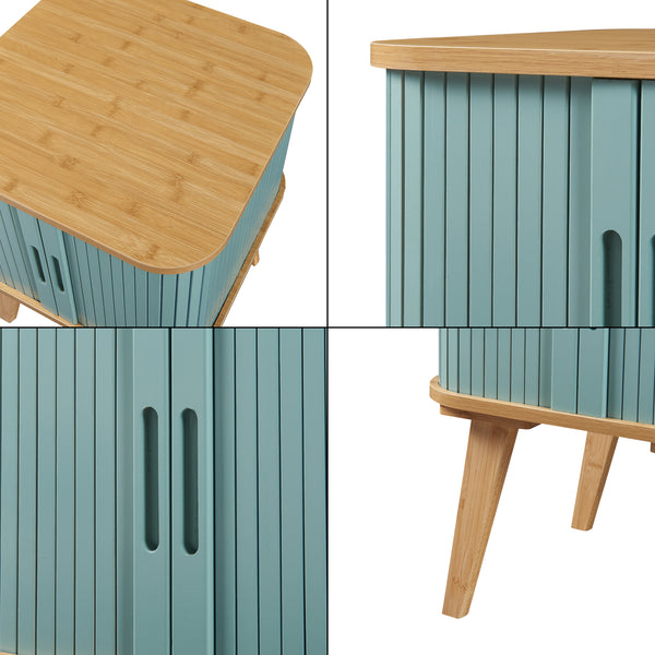 Bijzettafel Tysvær bamboe 59x45x45 cm [en.casa]