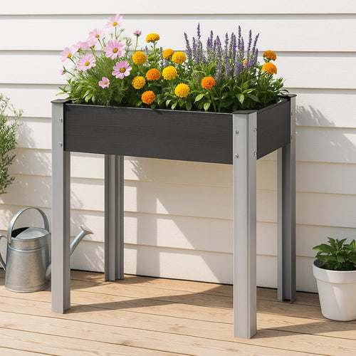 Hochbeet Beverwijk Donkergrijs in versch. maten [en.casa] - premiumXL