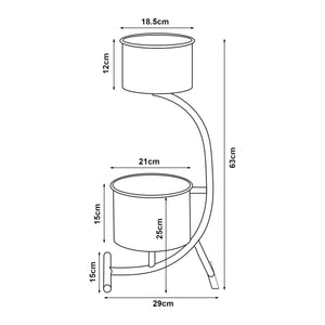 Plantenstandaard Almelo 63x29x21 cm metaal [en.casa]