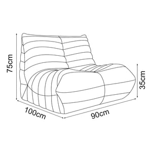 Relaxstoel Kodsø lounge fauteuil 75x90x100 cm [en.casa]