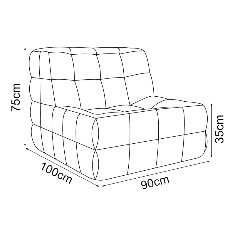 Maatschets Fauteuil Koskyvn 75x90x100 cm [en.casa] 