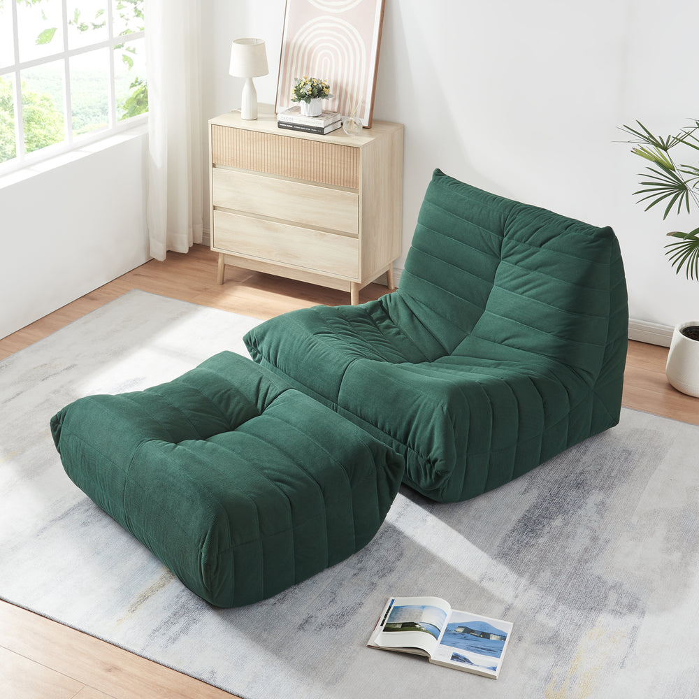 Relaxstoel Kodsø lounge fauteuil met voetenbank [en.casa]