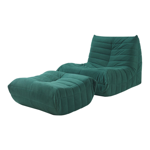 Relaxstoel Kodsø lounge fauteuil met voetenbank [en.casa]