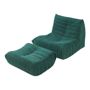 Relaxstoel Kodsø lounge fauteuil met voetenbank [en.casa]