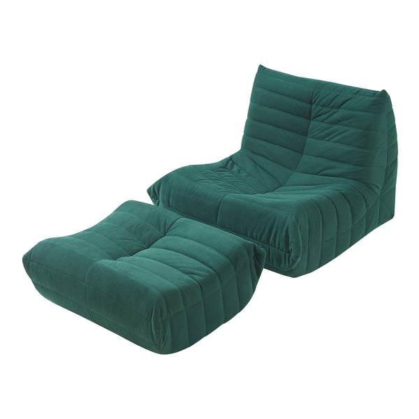 Relaxstoel Kodsø lounge fauteuil met voetenbank [en.casa]