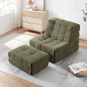 Fauteuil met voetenbank Koskyvn [en.casa]