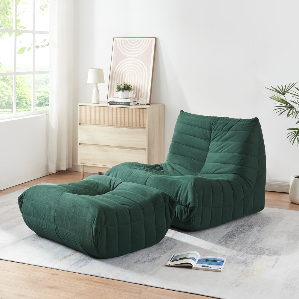 Relaxstoel Kodsø lounge fauteuil met voetenbank [en.casa]