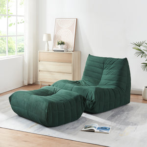 Relaxstoel Kodsø lounge fauteuil met voetenbank [en.casa]