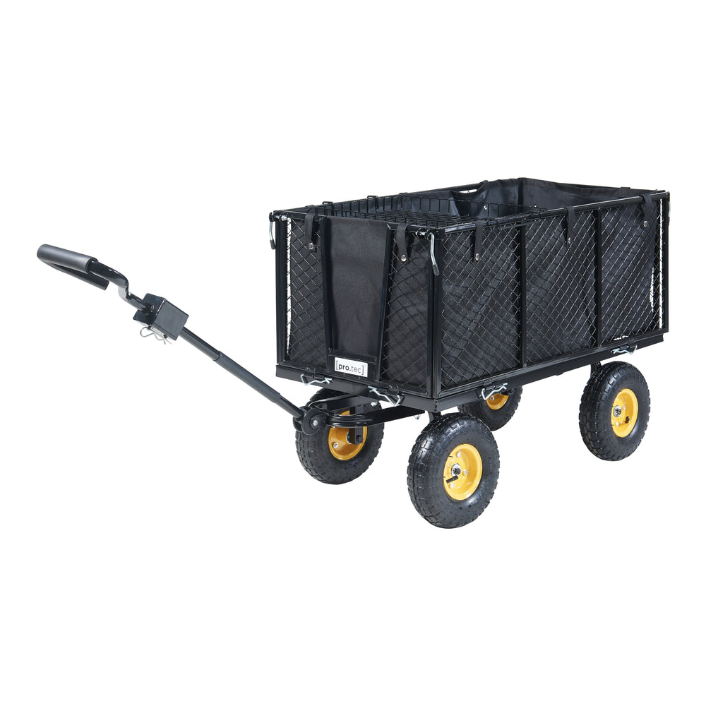 Bolderkar Corropoli 112x51x71 cm zwart en geel pro.tec