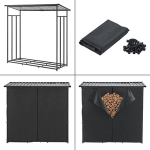 Brandhoutrek Yakutat Zwart in verschillende maten [casa.pro]