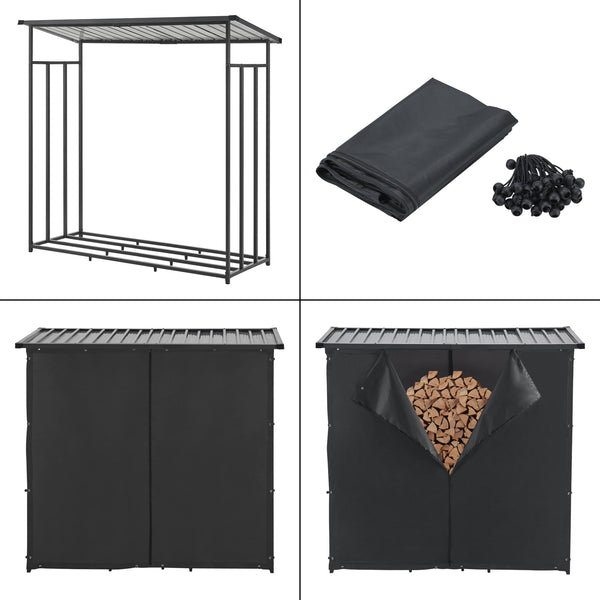 Brandhoutrek Yakutat Zwart in verschillende maten [casa.pro]