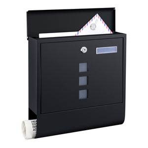 [en.casa] Brievenbus Sanitz 33,5x30,5x9,6 cm staal gegalvaniseerd