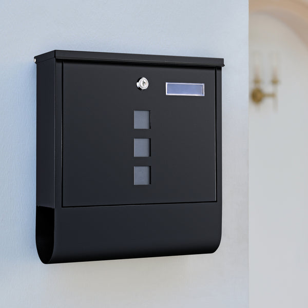 [en.casa] Brievenbus Sanitz 33,5x30,5x9,6 cm staal gegalvaniseerd