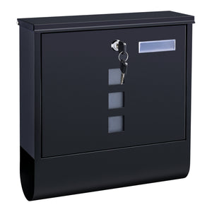 [en.casa] Brievenbus Sanitz 33,5x30,5x9,6 cm staal gegalvaniseerd