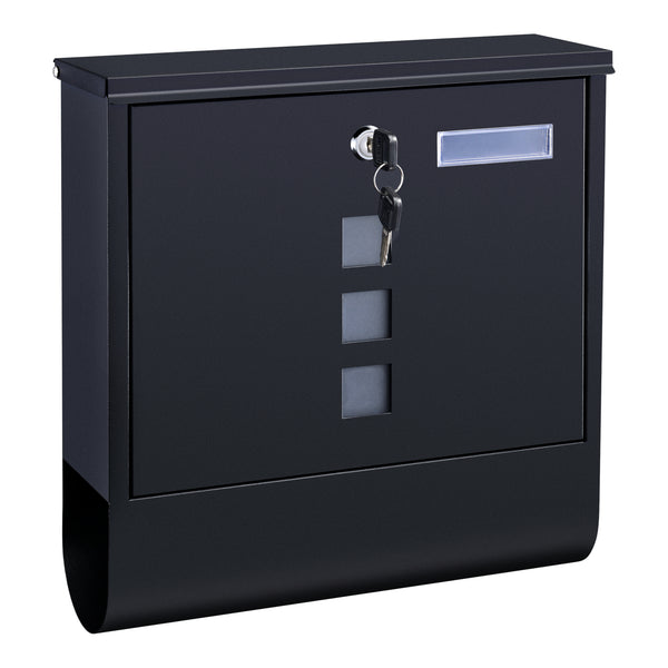 [en.casa] Brievenbus Sanitz 33,5x30,5x9,6 cm staal gegalvaniseerd