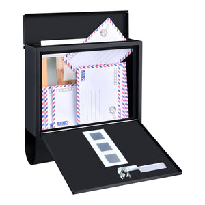 [en.casa] Brievenbus Sanitz 33,5x30,5x9,6 cm staal gegalvaniseerd