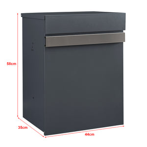 [en.casa] Brievenbus Sønderborg 58x44x35 cm antraciet - 2 varianten