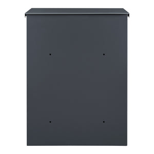 [en.casa] Brievenbus Sønderborg 58x44x35 cm antraciet - 2 varianten