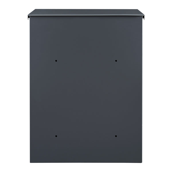 [en.casa] Brievenbus Sønderborg 58x44x35 cm antraciet - 2 varianten