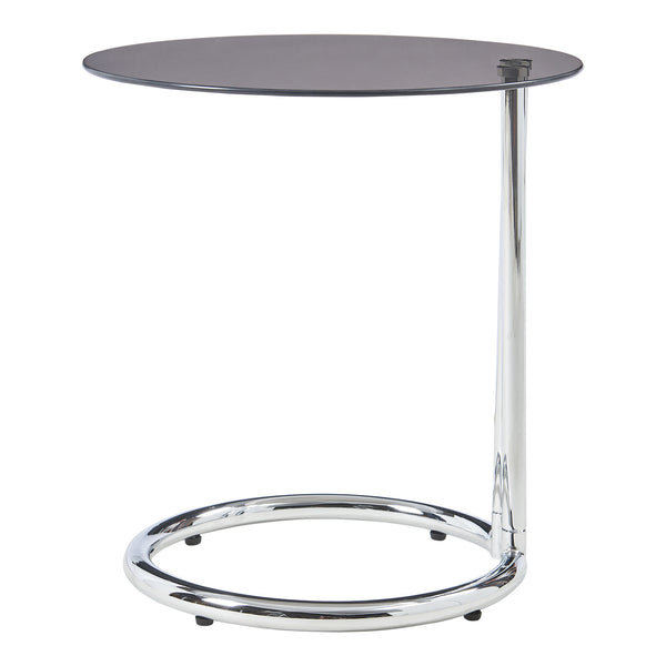 Bijzettafel Ylivieska rond met glasplaat 46x45 cm [en.casa]