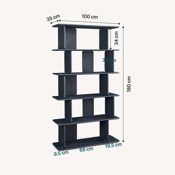 Boekenkast Gäljami 180x100x35 cm [en.casa]