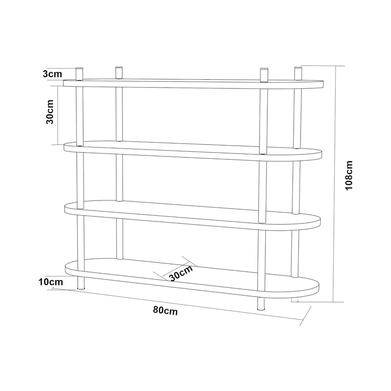 Maatschets Boekenkast Øvre open kast [en.casa]