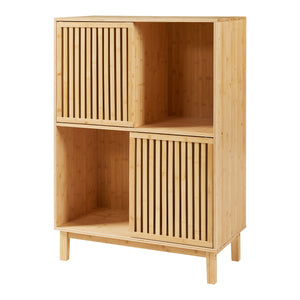 Boekenkast Ypäjä schap bamboe naturel [en.casa]