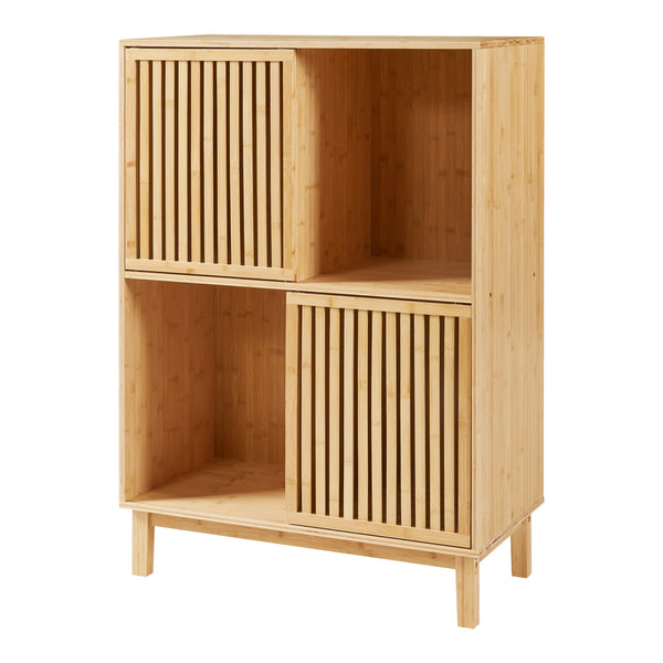 Boekenkast Ypäjä schap bamboe naturel [en.casa]