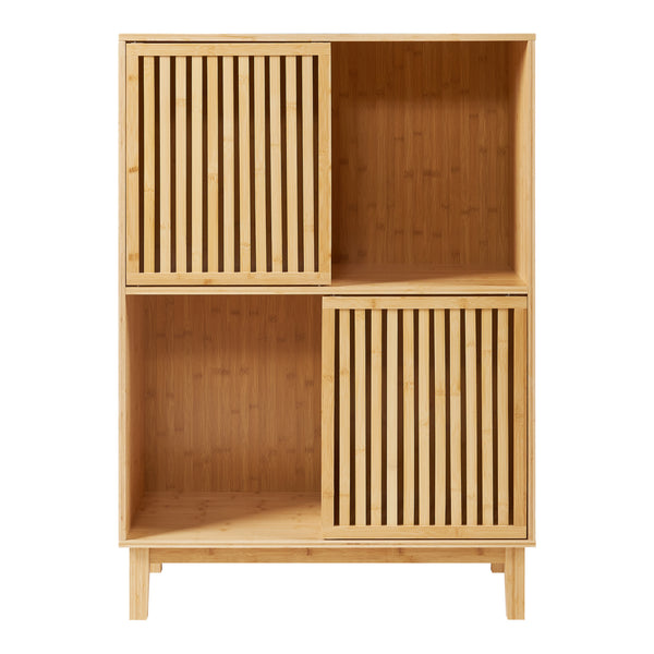 Boekenkast Ypäjä schap bamboe naturel [en.casa]
